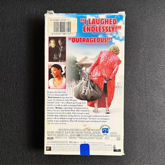 Big Mommas House Pre Owned VHS Comedy Martin Lawrence - Picture 2 of 4